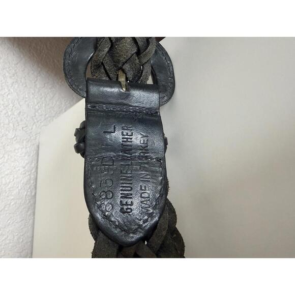 Vintage Omega Braided Genuine Leather Belt Brown Large - Picture 4 of 6